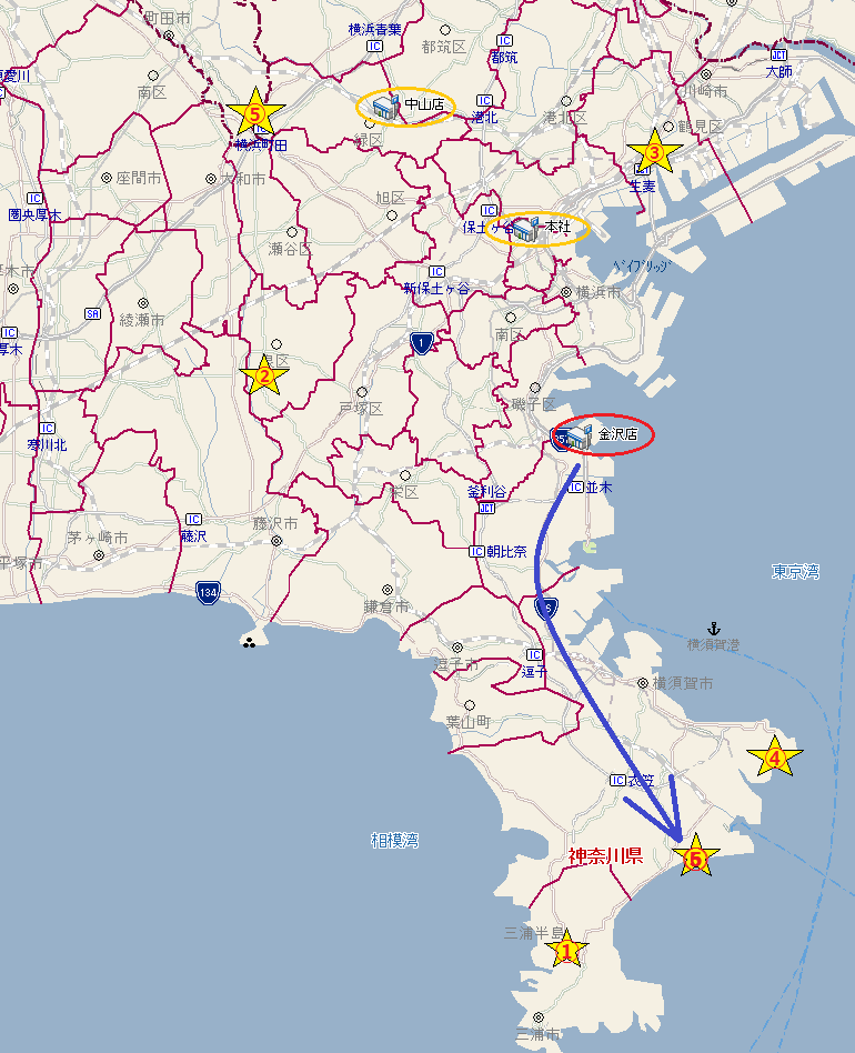 地図野比海岸